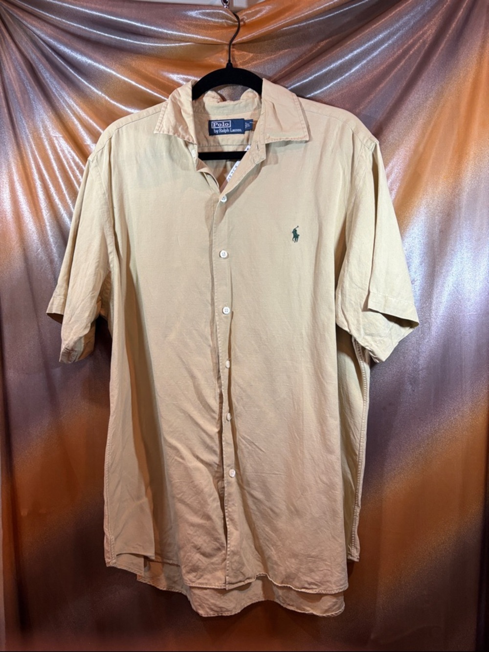 Polo by Ralph Lauren size L Men’s Short-Sleeve Linen &‎ Silk Shirt 152
